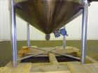 Used Mix Tank, Approximately 100 Gallon, 316 Stainless Steel, Vertical.