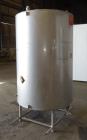 Used CIP Tank, Approximately 500 Gallons, 304 Stainless Steel, Vertical.