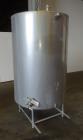 Used CIP Tank, Approximately 500 Gallons, 304 Stainless Steel, Vertical.