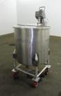Used Stainless Steel Mix Tank, Approximately 90 gallons, 304 Stainless Steel, V
