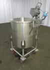 Used Stainless Steel Mix Tank, Approximately 90 gallons, 304 Stainless Steel, V