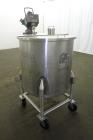 Used Stainless Steel Mix Tank, Approximately 90 gallons, 304 Stainless Steel, V