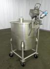 Used Stainless Steel Mix Tank, Approximately 90 gallons, 304 Stainless Steel, V
