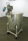 Used Stainless Steel Mix Tank, Approximately 90 gallons, 304 Stainless Steel, V