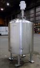 Used Jacketed Mix Tank, Approx. 300 Gallon, 304 Stainless Steel, Vertical.