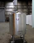 Used Jacketed Mix Tank, Approx. 300 Gallon, 304 Stainless Steel, Vertical.