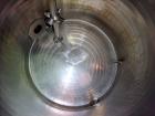 Used Jacketed Mix Tank, Approx. 300 Gallon, 304 Stainless Steel, Vertical.