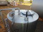 Used Tank, Approximate 300 gallon, Stainless Steel, Vertical.