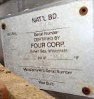 Used Four Corp. Pressure Tank, Approximate 250 Gallon, 316L Stainless Steel, Ve