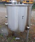 Used Tank, Approximately 175 Gallon, Stainless Steel, Vertical. Approximate 34
