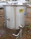 Used Tank, Approximately 175 Gallon, Stainless Steel, Vertical. Approximate 34