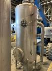 Used-Tank, Approximate 250 Gallon, Stainless Steel, Vertical. Approximate 30" diameter x 77" straight side, dished top & bot...