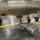 Usado: aproximadamente 300 galones, olla de presión de agitación de acero inoxidable Amherst con ruedas, S / N: 1511. 130 PS...
