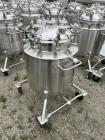 Used- Stainless Steel 120 Liter / 31.7 Gallon Jacketed Tank, Stainless Steel, Vertical. Approximate 20