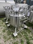 Used- Stainless Steel 120 Liter / 31.7 Gallon Jacketed Tank, Stainless Steel, Vertical. Approximate 20