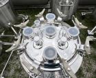Used Dished Bottom 316L Stainless Steel Jacketed Tank, Made by Precision Stainless.