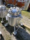 Used- Stainless Steel 120 Liter / 31.7 Gallon Jacketed Tank, Stainless Steel, Vertical. Approximate 20