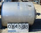 USED: Tank, 350 gallon, 304 stainless steel, vertical. 44