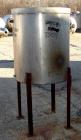 USED: Tank, 110 gallons, 316 stainless steel, vertical. 30
