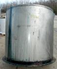 USED: Mix tank, 525 gallon, 304 stainless steel, vertical. 54