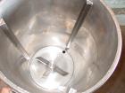 USED: Mix tank, approximate 25 gallon, stainless steel. Non-jacketed chamber 17-1/2