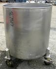 USED: Tank, 100 gallon, 304 stainless steel, vertical. 30