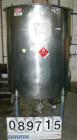 USED: Tank, 225 gallon, 304 stainless steel, vertical. 38