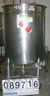 USED: Tank, 225 gallon, 304 stainless steel, vertical. 38
