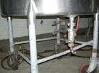 USED: Tank, 225 gallon, 304 stainless steel, vertical. 38