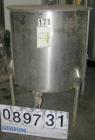 USED: Tank, 175 gallon, 304 stainless steel, vertical. 38