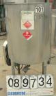 USED: Tank, 120 gallon, 304 stainless steel, vertical. 31