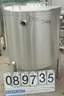 USED: Tank, 150 gallon, 316 stainless steel, vertical. 36