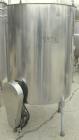 USED: Tank, 225 gallon, 304 stainless steel, vertical. 38