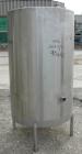 USED: Tank, 290 gallon, 304 stainless steel, vertical. Approximate38