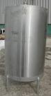 USED: Tank, 290 gallon, 304 stainless steel, vertical. Approximate38