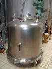 Used- ALA-AARUP Agitated Mixing Tank, 317 Gallon (1200 liter), 316 Stainless Steel, Vertical. Internal rated 30 psi (2 bar)....
