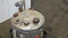 Used Alloy Fab Pressure Tank, 300 Gallons, 316L Stainless Steel, Vertical.  42” Diameter x 47” straight side, dish top and bottom.  Internal rated 60 psi/full vacuum at 100 degrees F.  Openings:  top...
