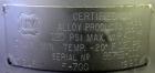 Used Alloy Products Pressure Tank, 10 Gallon, 316 Stainless Steel, Vertical. 12” Diameter x 17” straight side. Dished top and bottom. Internal rated 120 psi at -20 to 400 degrees F. Openings top 3” x...