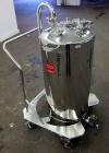 Used Alloy Products Pressure Tank, 33 Gallon, 316L Stainless Steel, Vertical. 17.71” Diameter x 29” straight side. Dished top and bottom. Internal rated 50 psi at -20 to 350 degrees F. Openings top (...