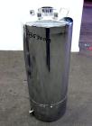 Used Alloy Products Pressure Tank, 33 Gallon, 316L Stainless Steel, Vertical. 17.71” Diameter x 29” straight side. Dished top and bottom. Internal rated Full Vacuum to 85 psi at -20 to 350 degrees F....