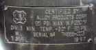 Used 33 Gallon Stainless Steel Alloy Products Pressure Tank