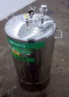 Used- 25 Gallon Stainless Steel Alloy Products Pressure Tank