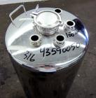 Used Alloy Products Pressure Tank, 33 Gallon, 316 Stainless Steel, Vertical. 17.71” Diameter x 29” straight side. Dished top and bottom. Internal rated Full Vacuum to 85 psi at -20 to 350 degrees F. ...