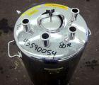 Used Alloy Products Pressure Tank, 25 Gallon, 316L Stainless Steel, Vertical. Approximate 18” diameter x 24” straight side. Dished top and bottom. Internal rated 95 psi at -20 to 100 degrees F. Openi...