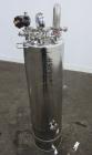 Used Alloy Products Pressure Tank, 15 Gallon, 316 Stainless Steel, Vertical. 12” Diameter x 30” straight side. Dished top and bottom. Internal rated Full Vacuum to 45 psi at -20 to 350 degrees F. Ope...