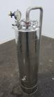 Used Alloy Products Pressure Tank, 15 Gallon, 316 Stainless Steel, Vertical. 12” Diameter x 30” straight side. Dished top and bottom. Internal rated Full Vacuum to 45 psi at -20 to 350 degrees F. Ope...