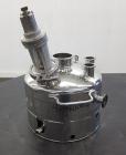 Used Alloy Products Pressure Tank, 2 Gallon, 316L Stainless Steel, Vertical. 12” Diameter x 4” straight side. Dished top and bottom. Internal rated 125 psi at -20 to 100 degrees F. Off center top ent...