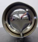 Used Alloy Products Pressure Tank, 2 Gallon, 316L Stainless Steel, Vertical. 12” Diameter x 4” straight side. Dished top and bottom. Internal rated 125 psi at -20 to 100 degrees F. Off center top ent...