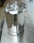 USED: Alloy Products pharmaceutical-hygienic portable pressure tank, 3 gallons, 304 stainless steel, vertical. 9