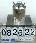 USED: Alloy Products pharmaceutical-hygienic portable pressure tank, 6 gallons, 304 stainless steel, vertical. 12